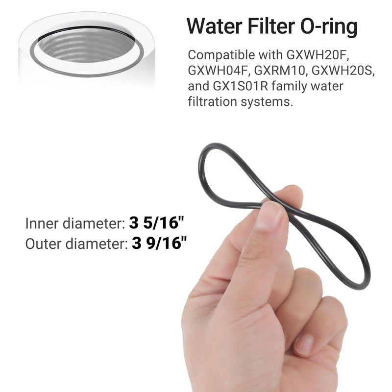 Calvana 2 Water Filter Wrenches with 6 Durable Rubber O-Rings, Compatible with GE Water Systems GXWH20F, GXWH04F, GXRM10RBL, GX1S01R, Quick Installation & Removal Tool, White - Image 3